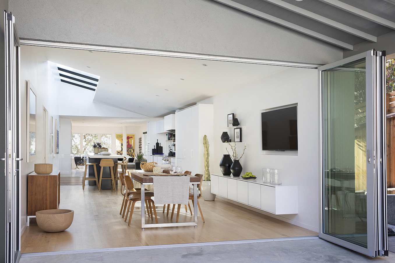 remodel with floor supported folding door