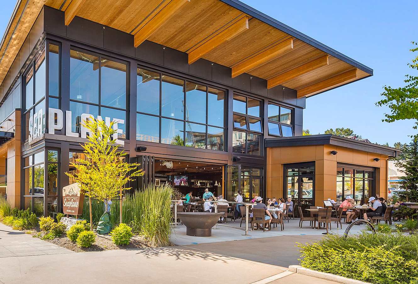 outdoor dining opening glass walls