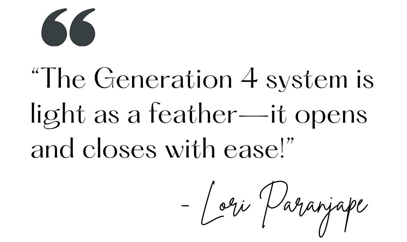 Generation 4 folding glass walls