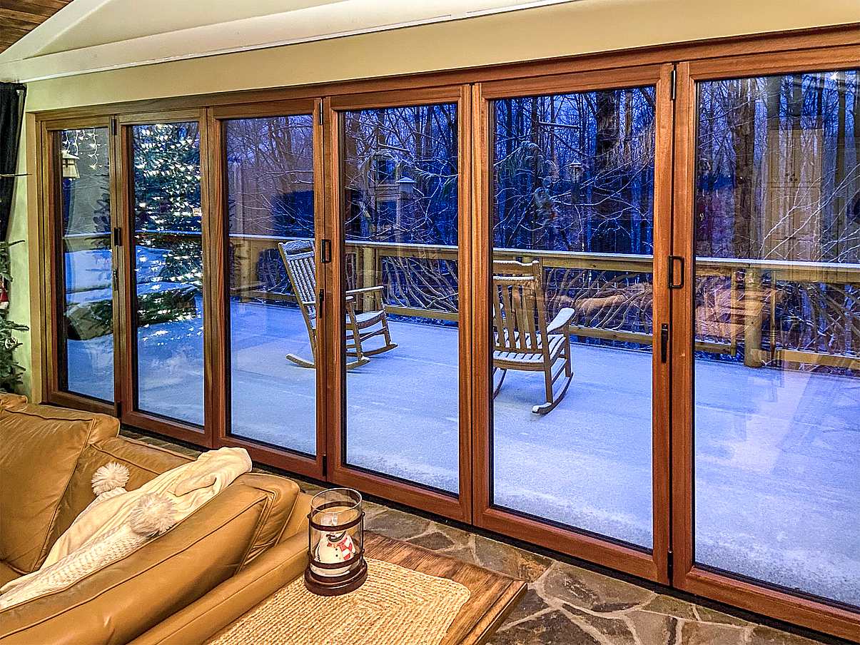 aluminum clad folding patio doors