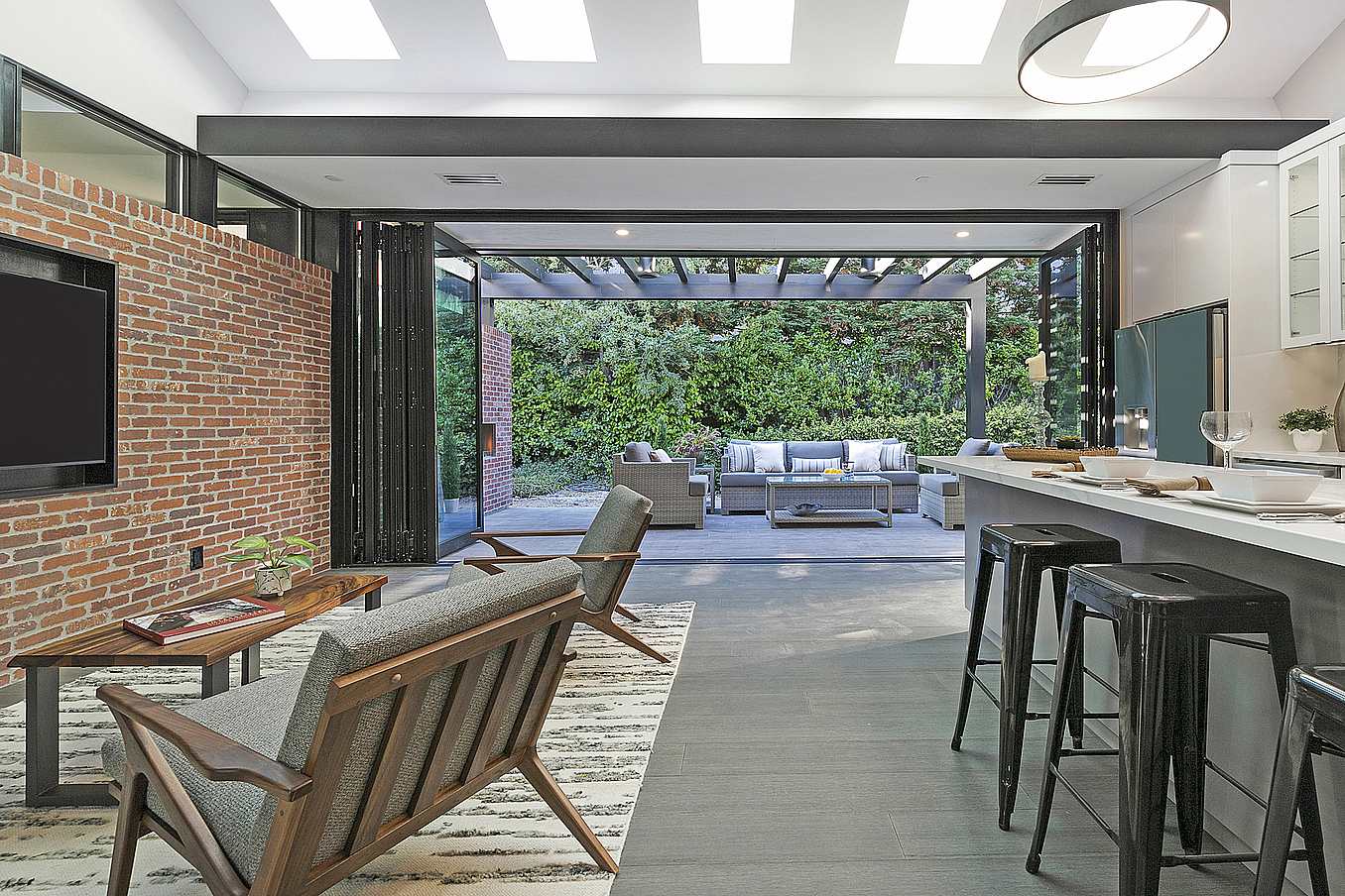 Generation 4 aluminum clad folding doors