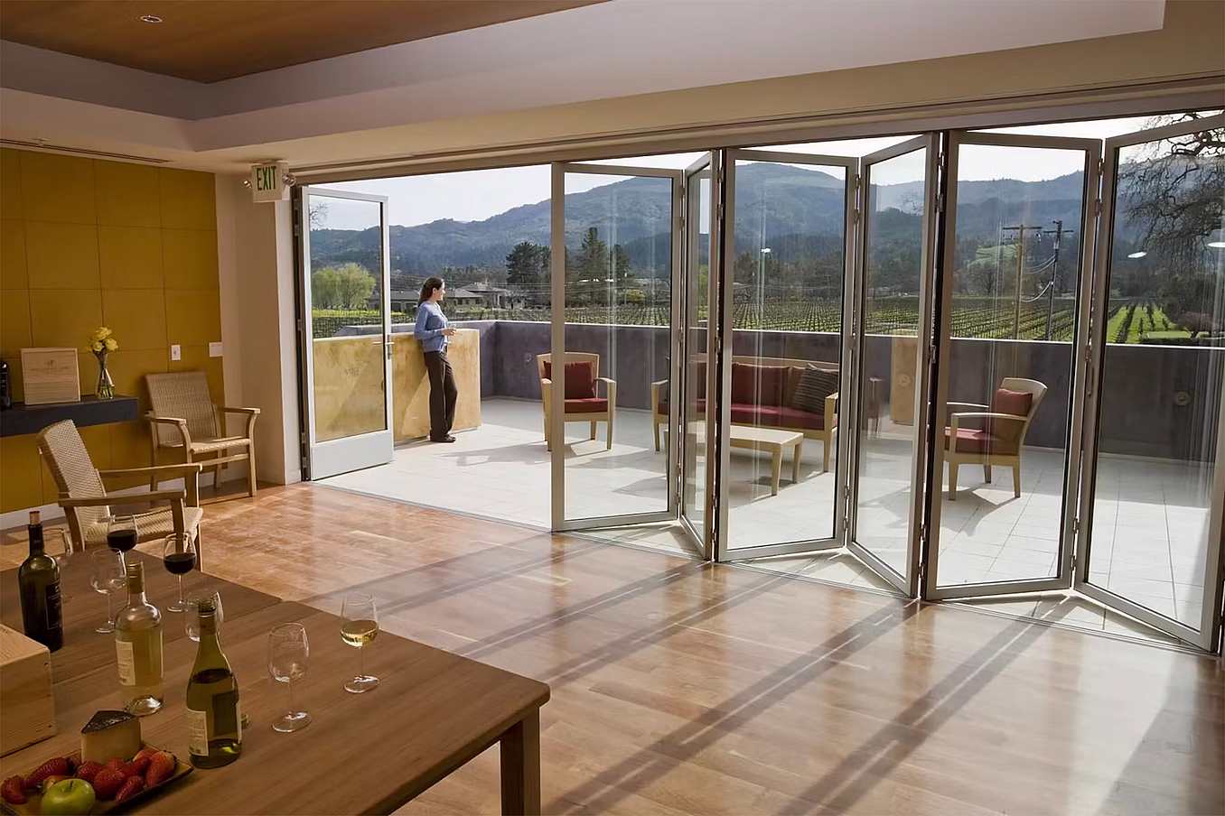 winery design with indoor outdoor experience