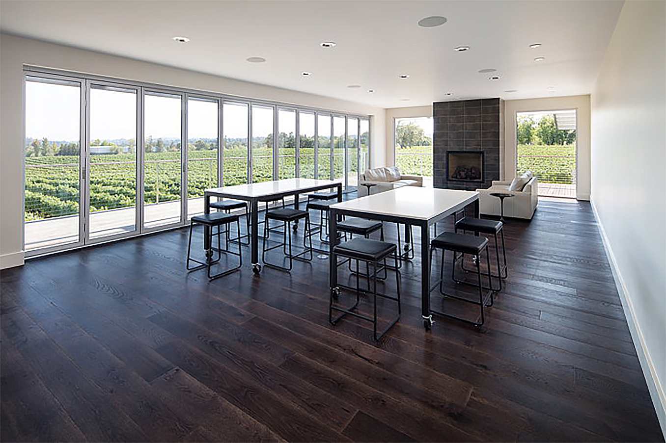 winery design glass wall systems