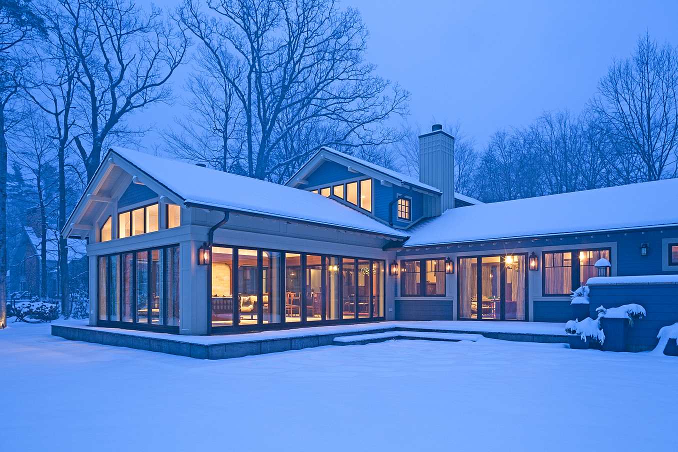 winter-ready NanaWall opening glass doors