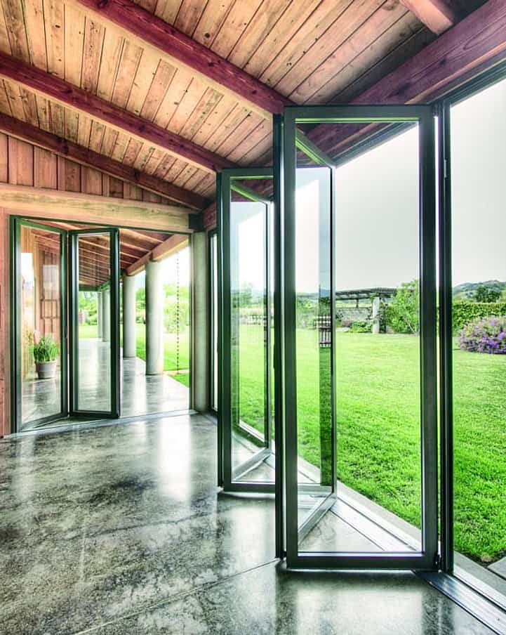Operable-Glass-Wall-For-Countertop-Access