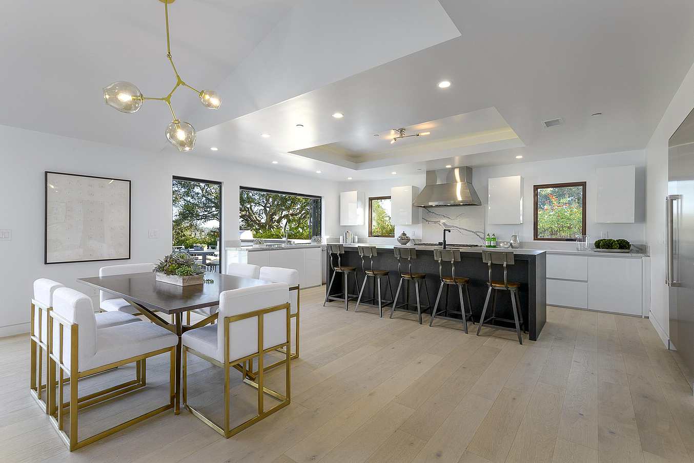 Opening glass door system in Kitchen