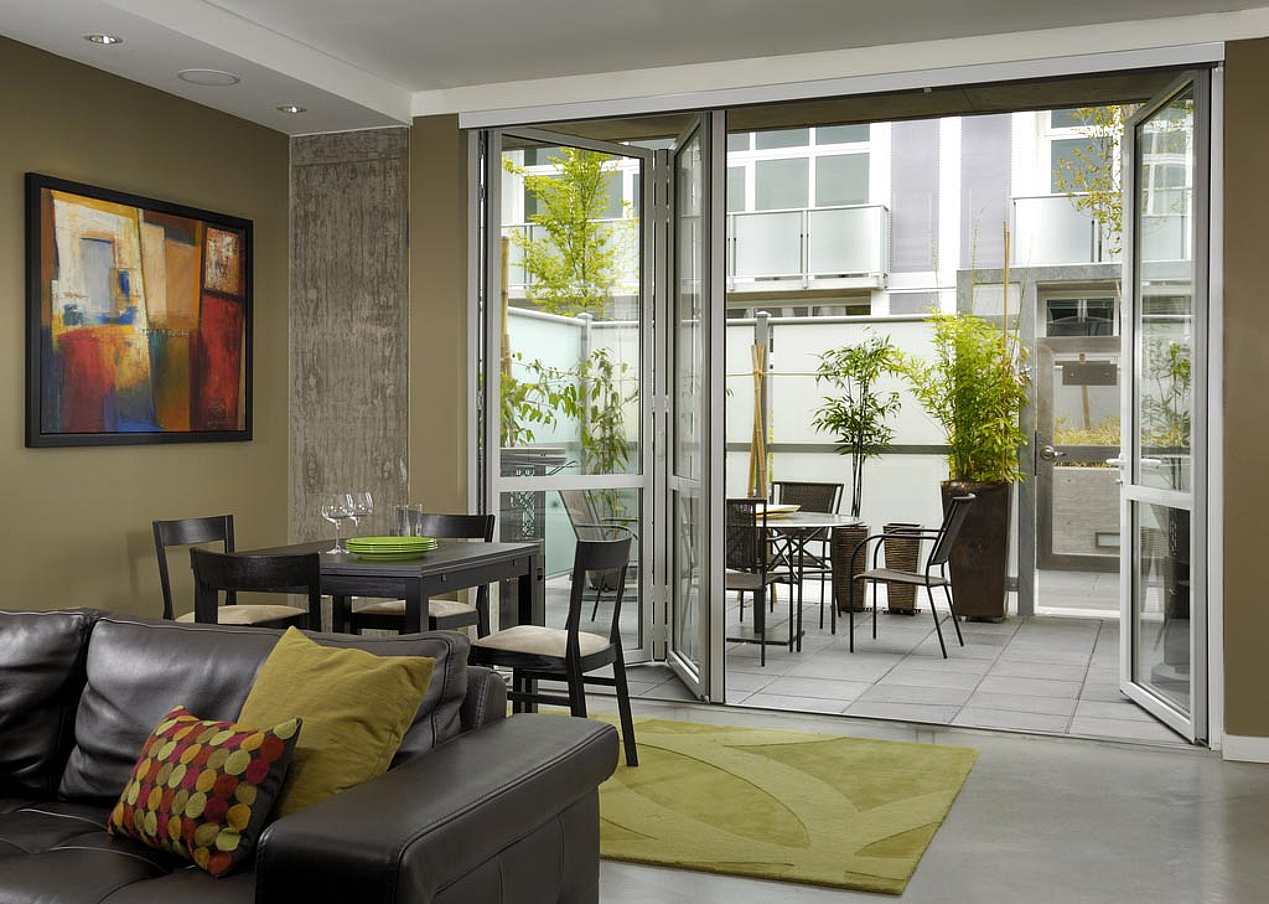 NanaWall aluminum framed folding glass door