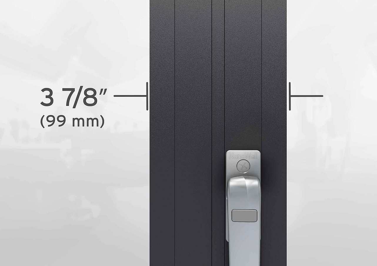 slimmest framed folding glass wall