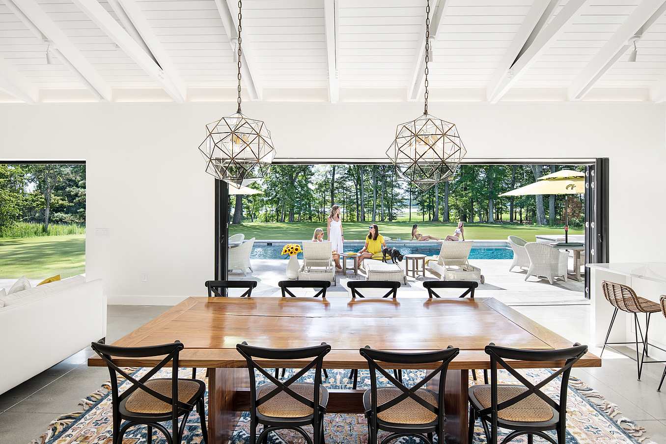 Bifold glass doors that fold flat