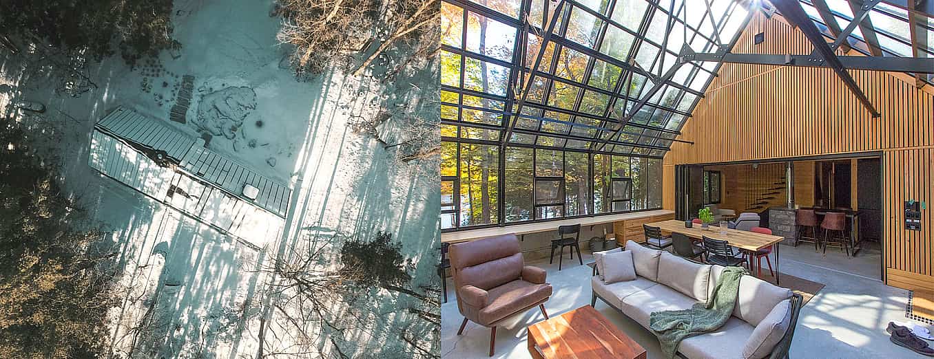cold weather opening glass door for winter environements