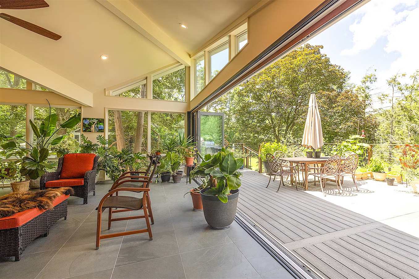 opening glass wall patio doors