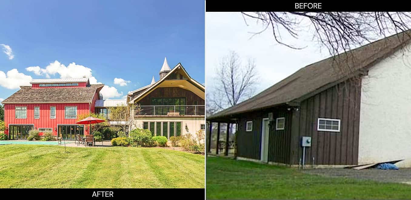 bifolding patio doors in a barndominium