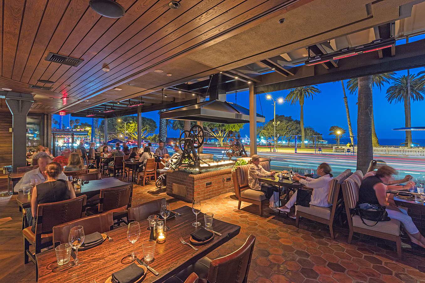 indoor-outdoor restaurant design with NanaWall movable glass walls