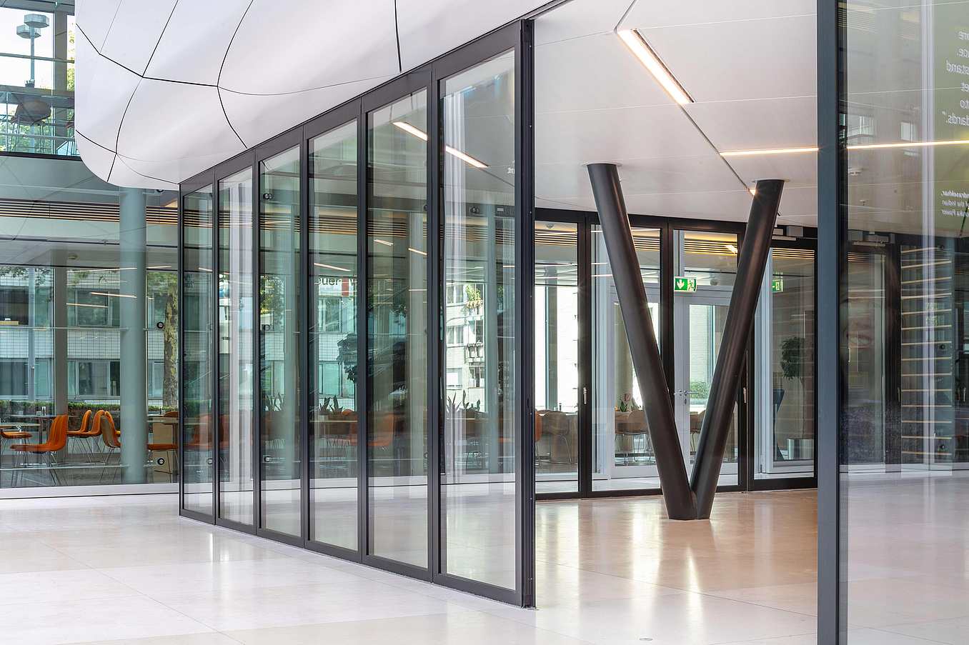 NanaWall HSW System stacking glass door with no floor track required