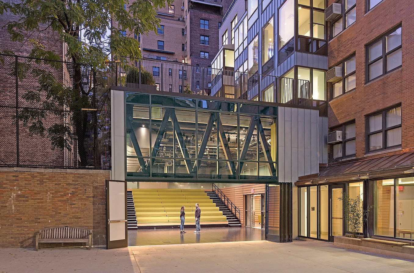 new additon to 21st century school design with folding glass walls