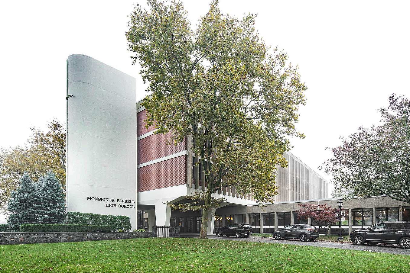 acoustic glass wall systems at Farrell High School