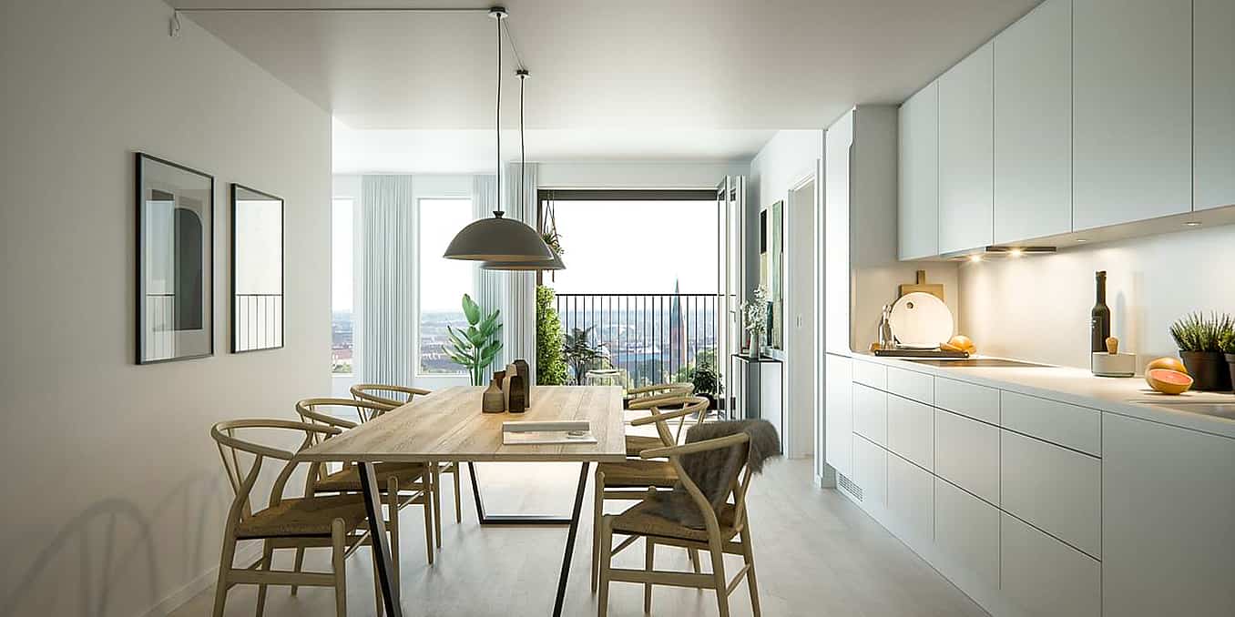 operable bifold doors in residential tower