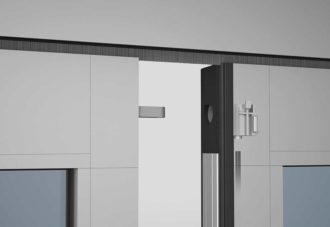 NanaWall HSW60 stacking glass wall security interlock