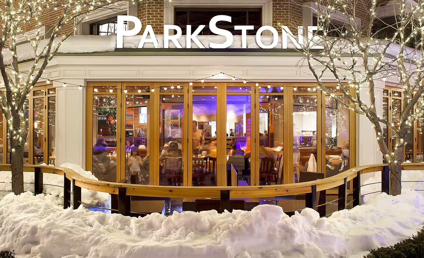 NanaWall commercial movable glass doors in snow