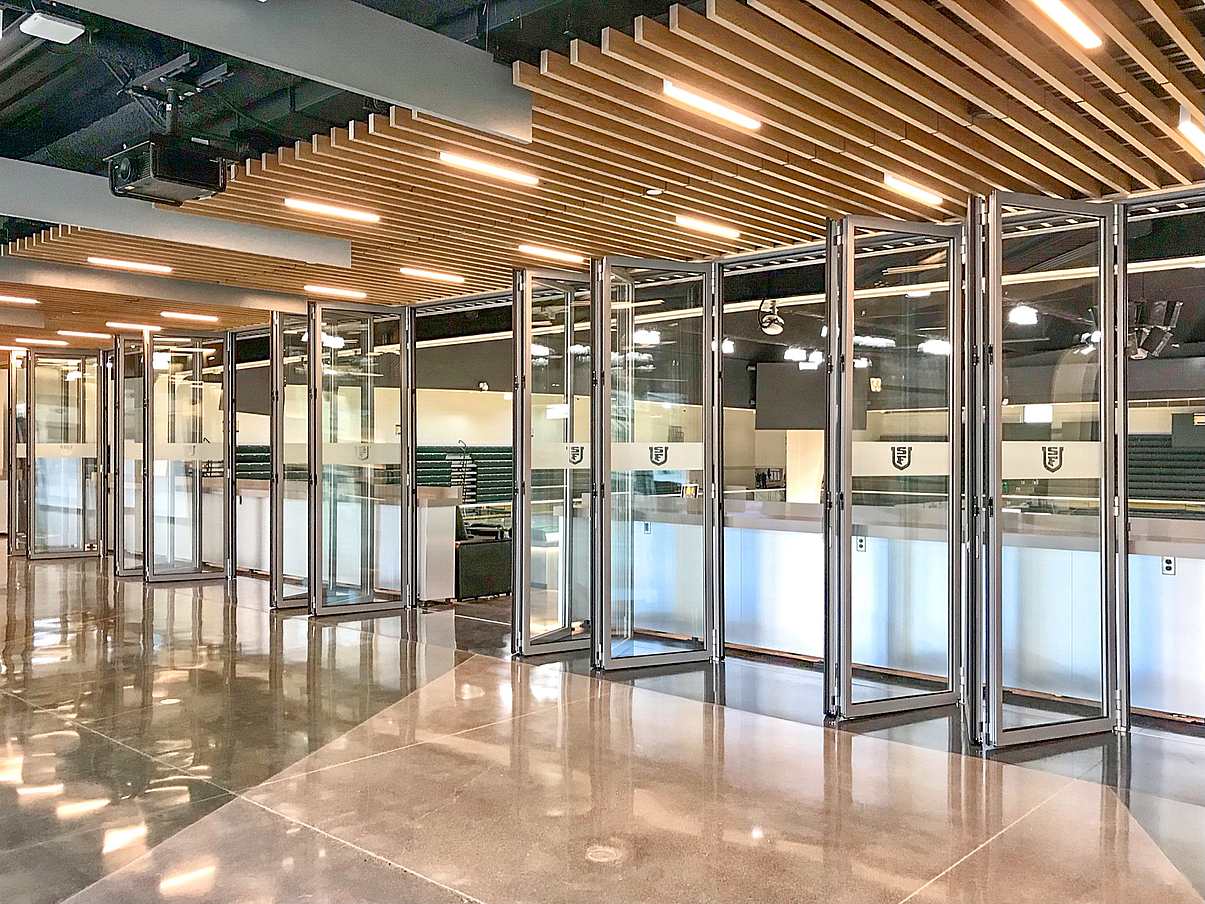 acoustically-rated movebale glass wall systems