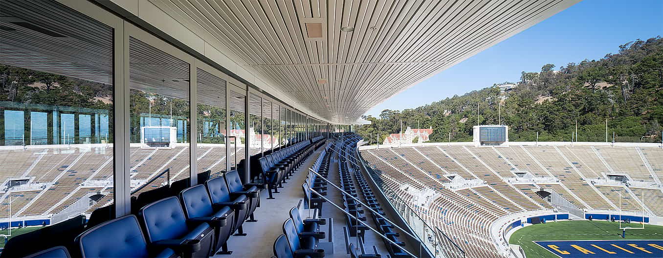 Cal Stadium with NanaWall stacking glass wall systems