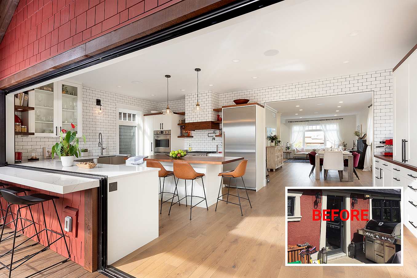 replace pation door with NanaWall window door combination