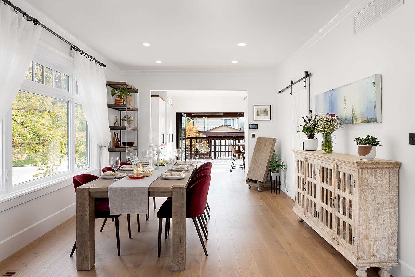 Folding window door for open concept remodel
