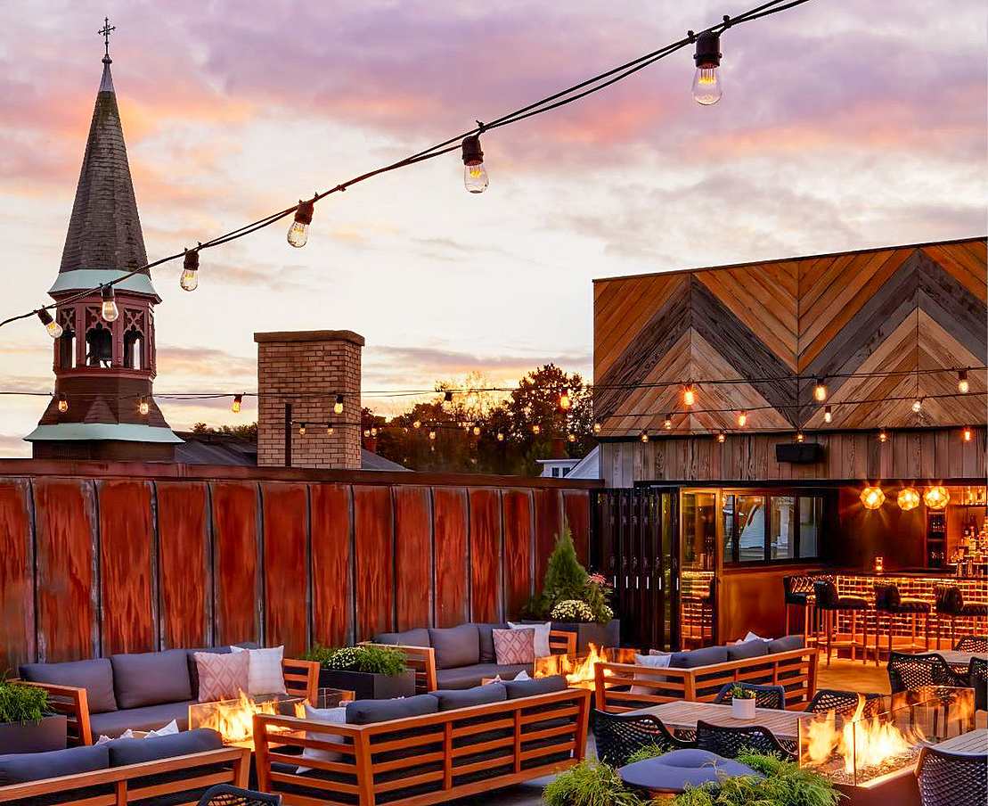commercial rooftop spaces with NanaWall commercial doors