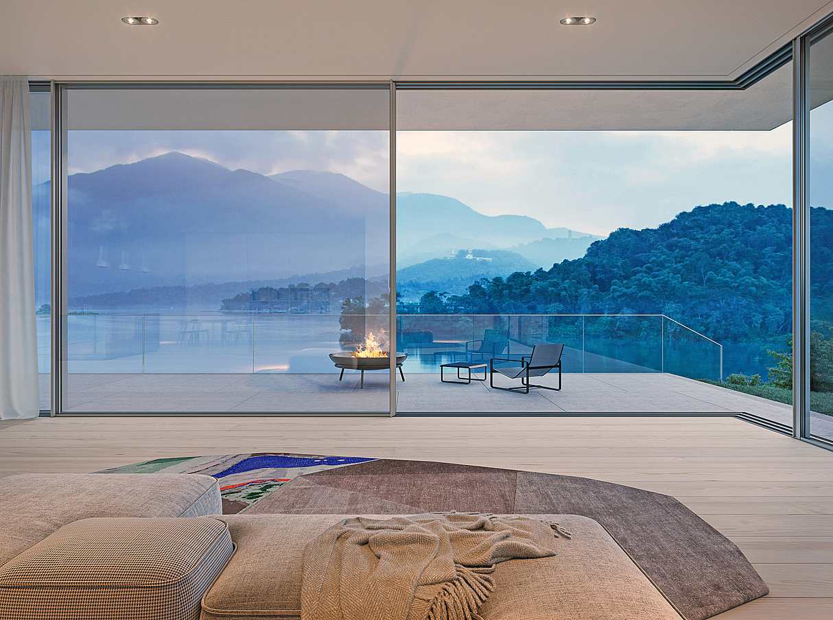 minimal sliding glass doors by NanaWall