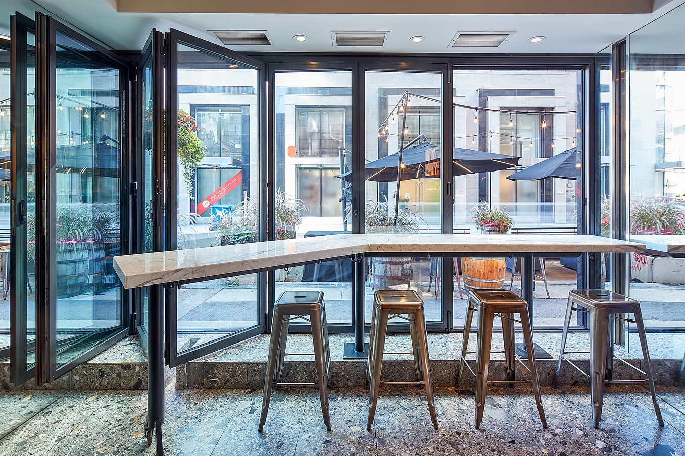 aluminum framed commercial glass doors