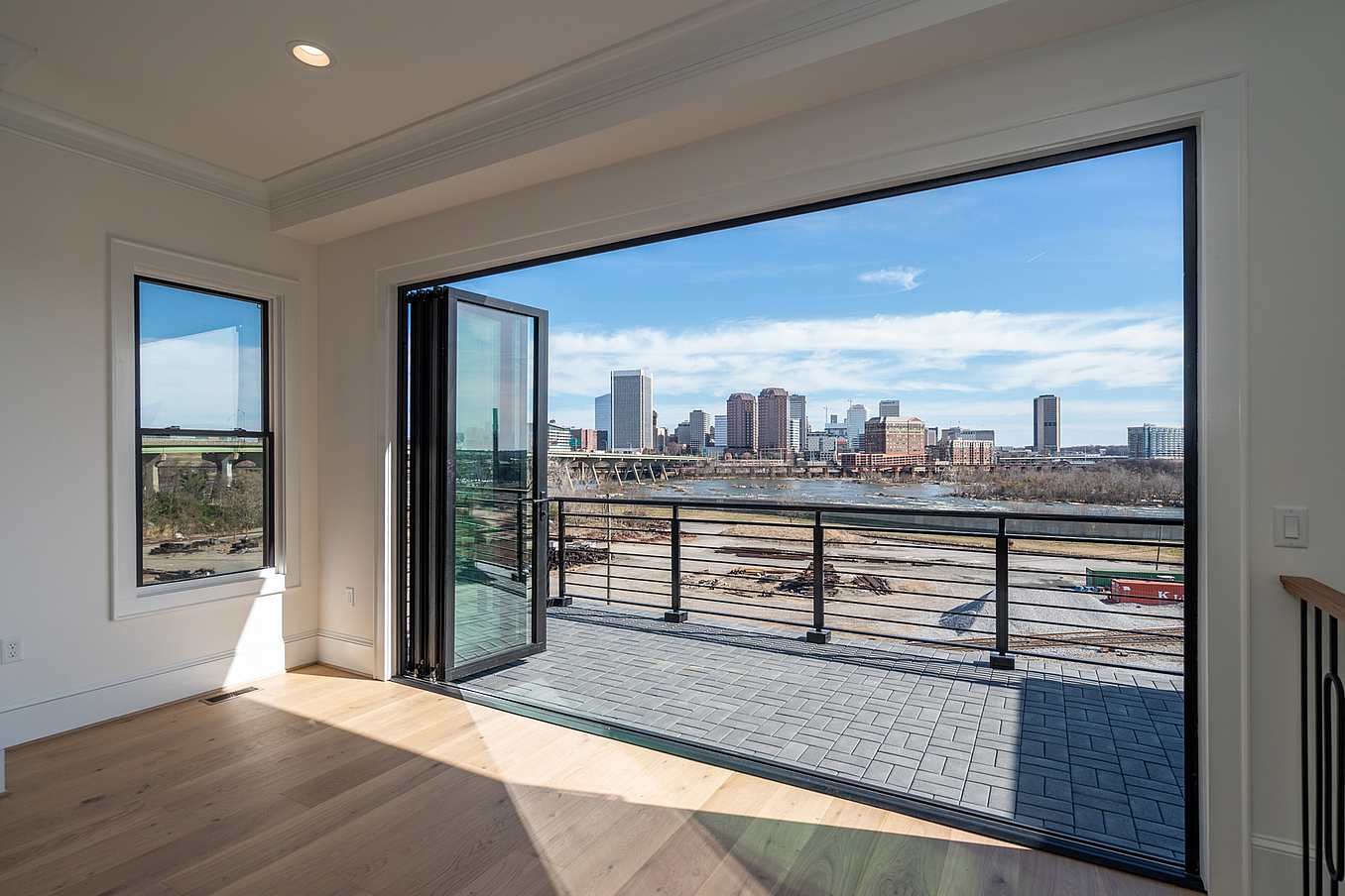 custom builders opening glass doors