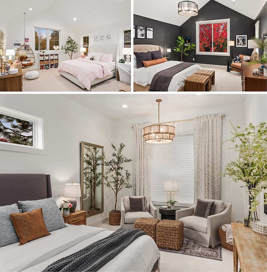 Custom home bedroom interiors