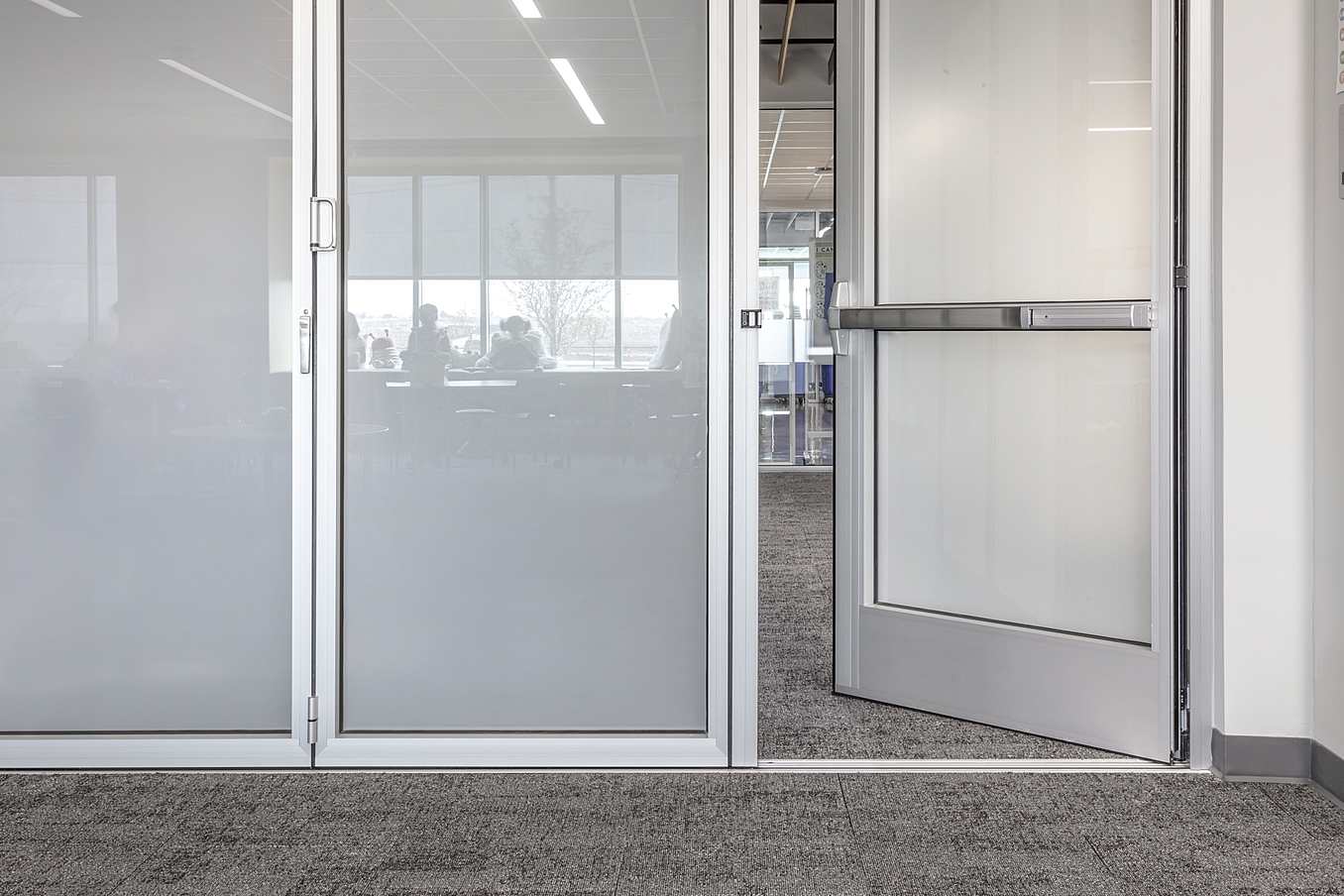 panic hardware on folding glass doors