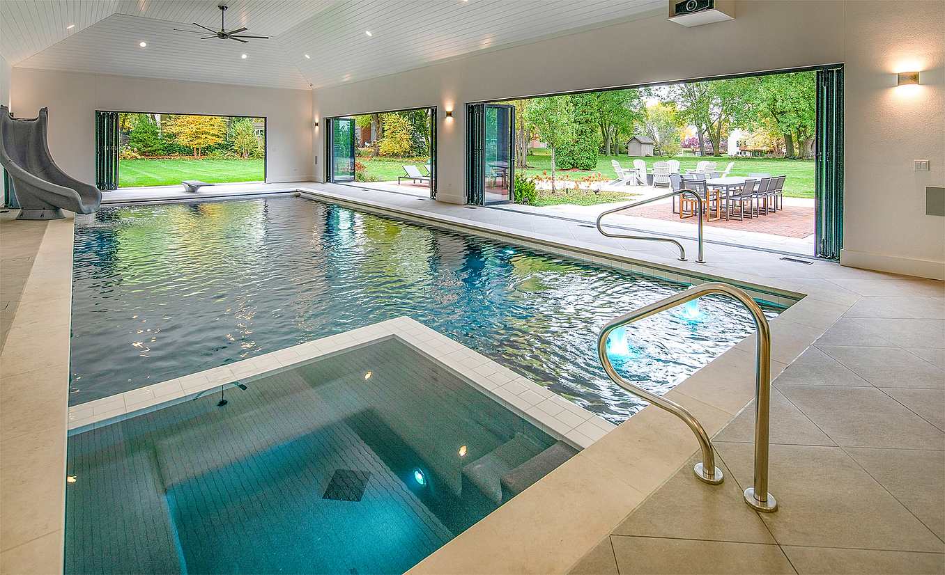 indoor outdoor opening glass doors for pool houses