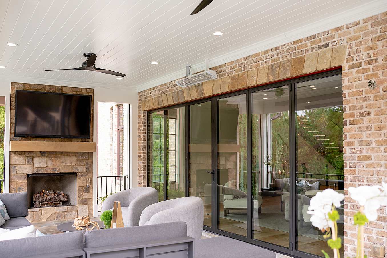 accordion glass doors in remodel