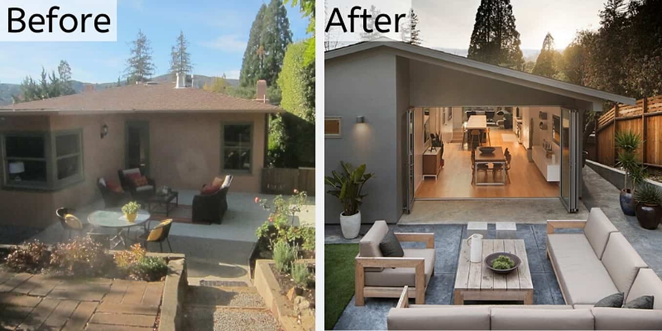 before-after-of-folding-glass-wall-installation
