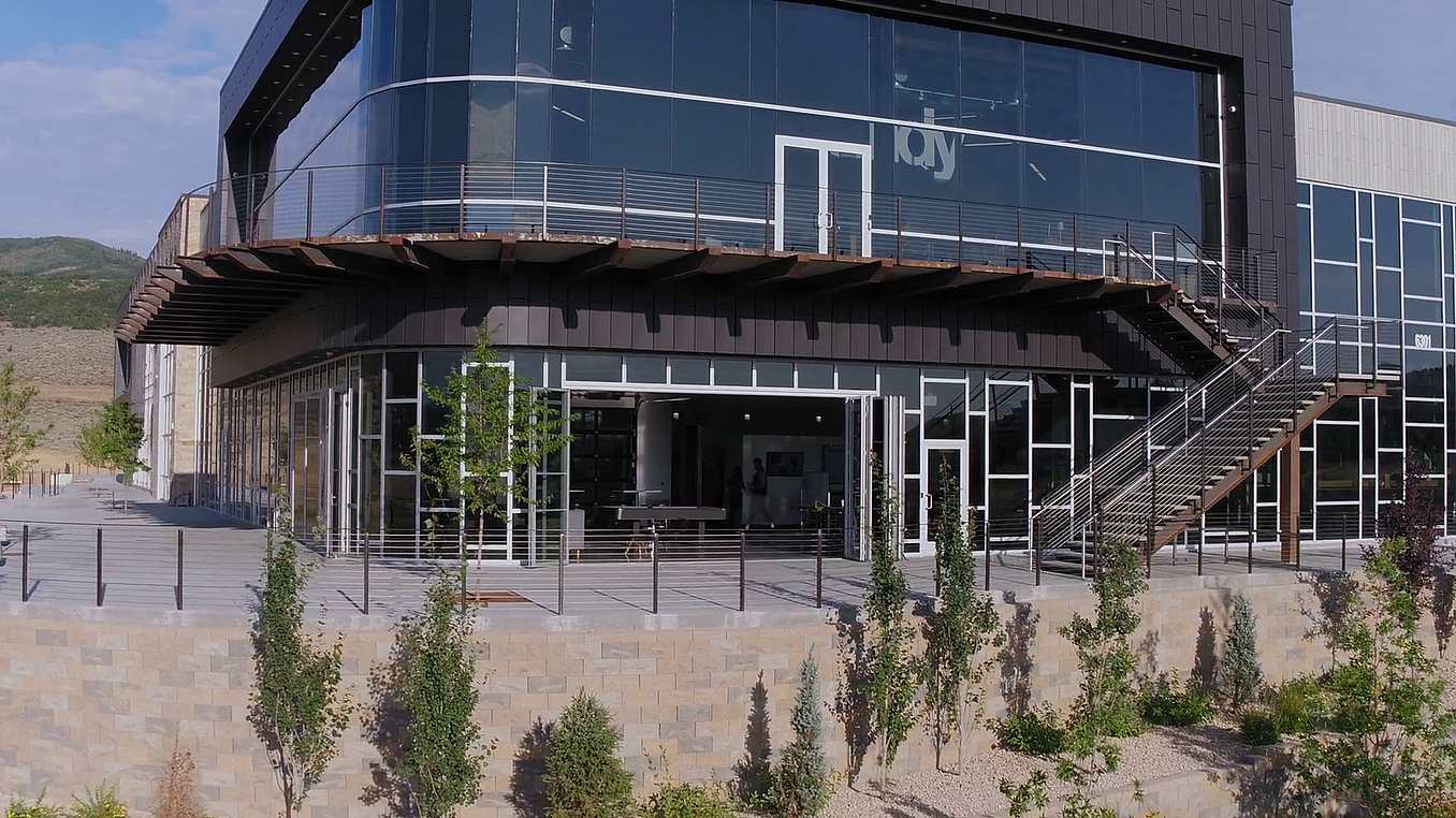 SkullCandy headquarters with folding glass walls