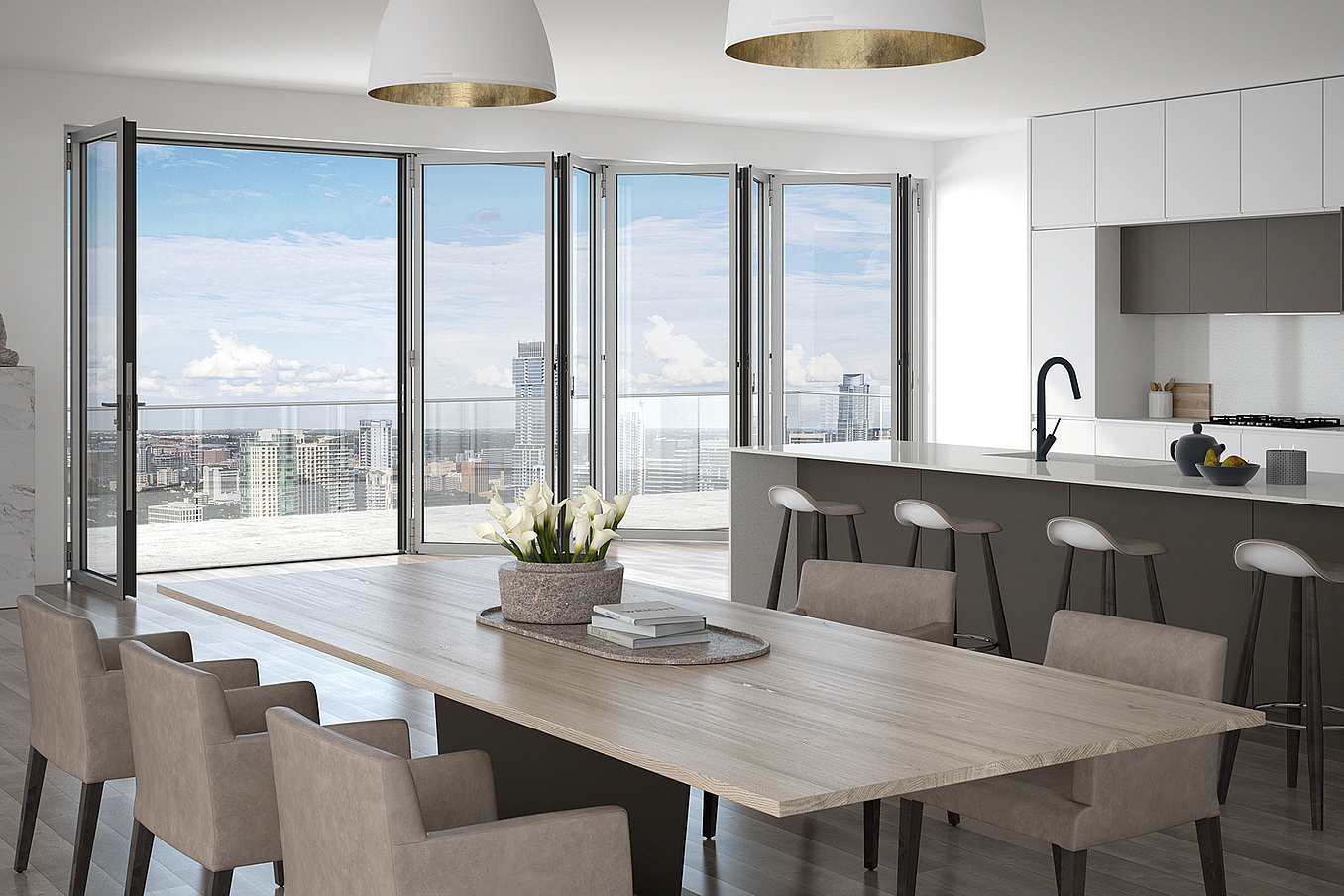 reinforced opening glass door system for resilient homes