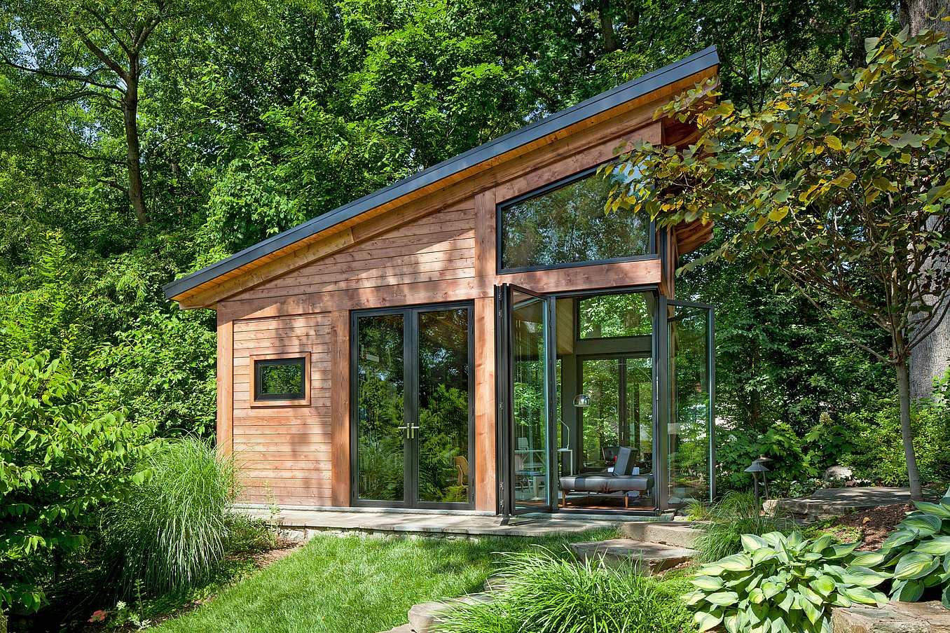 open corner folding glass doors