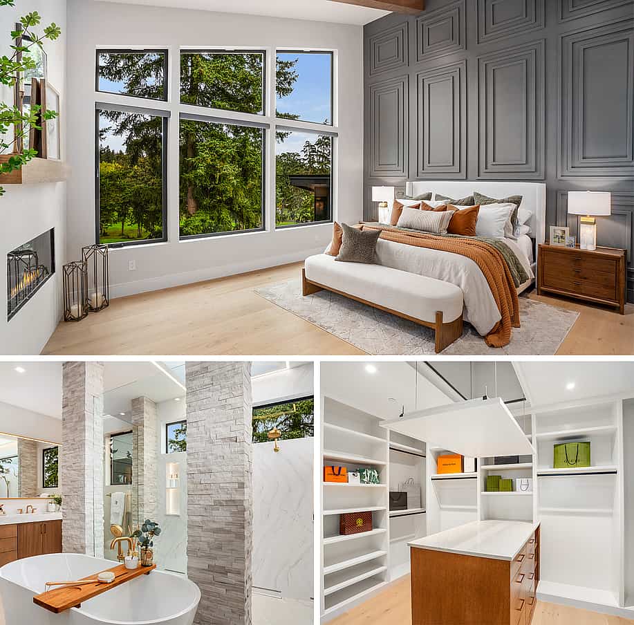 primary suite in Fairway Edge Parade of Homes in Camas WA by Urban Northwest Homes and NanaWall