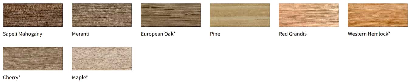 opening glass door wood options