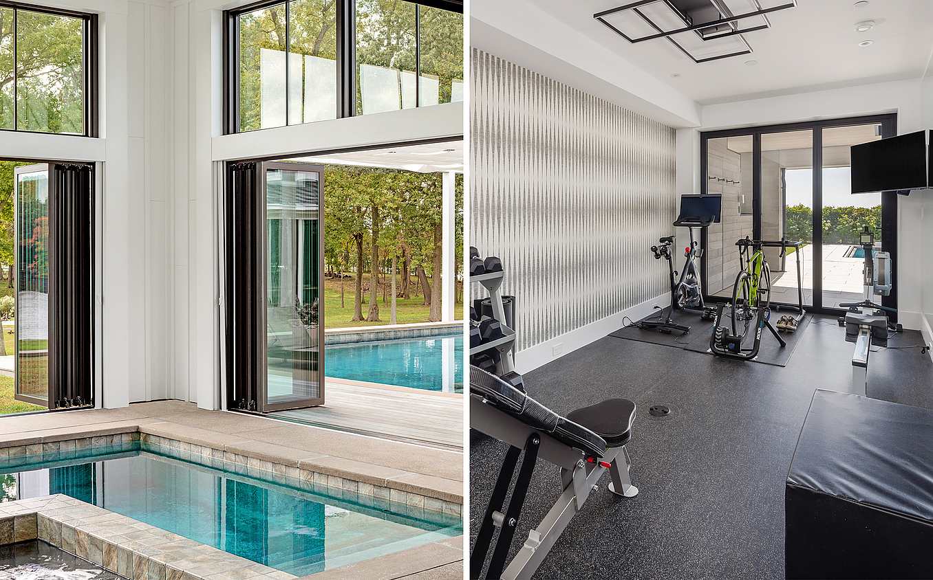 opening glass doors in wellness design