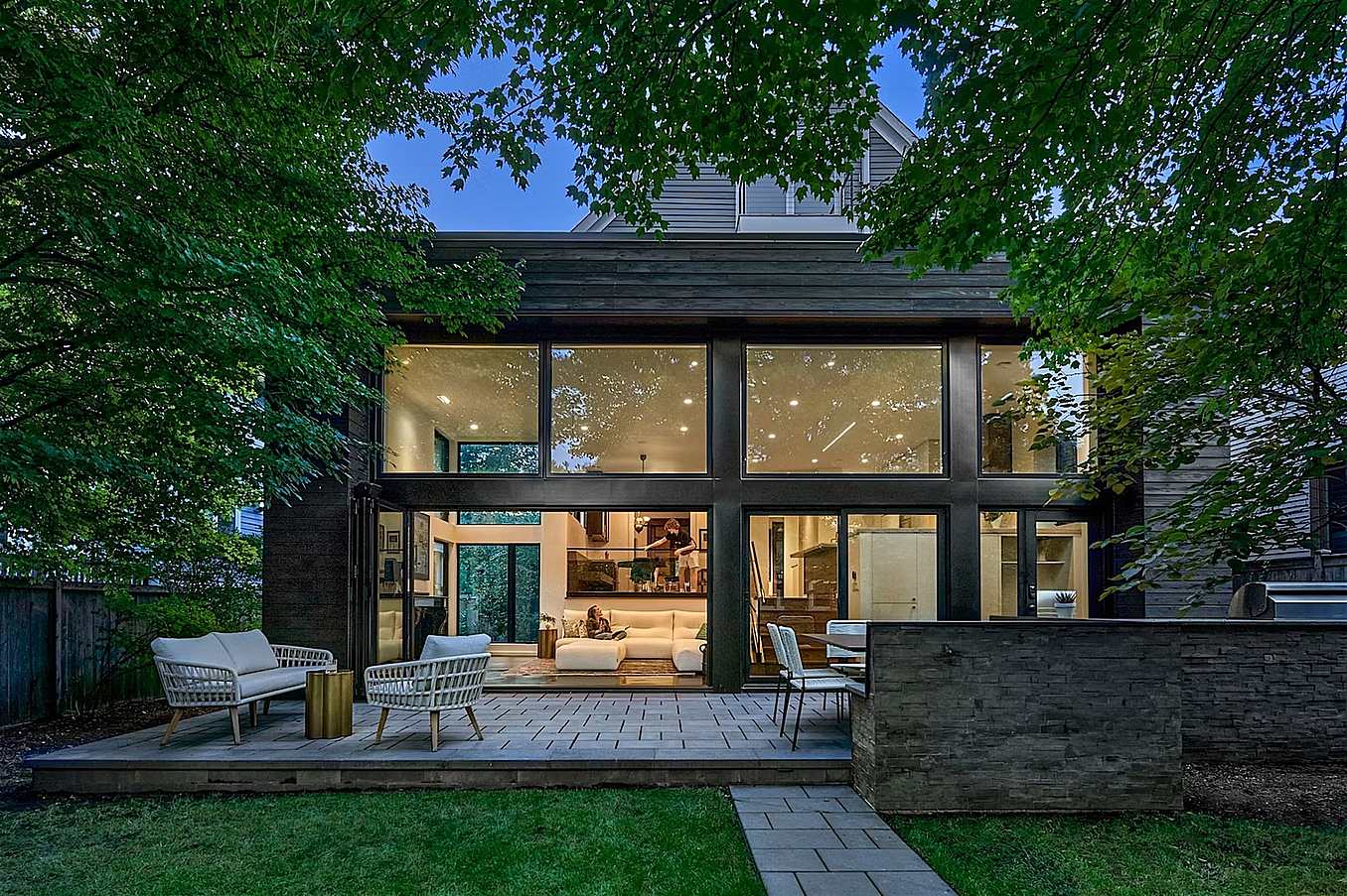 patio opening glass wall