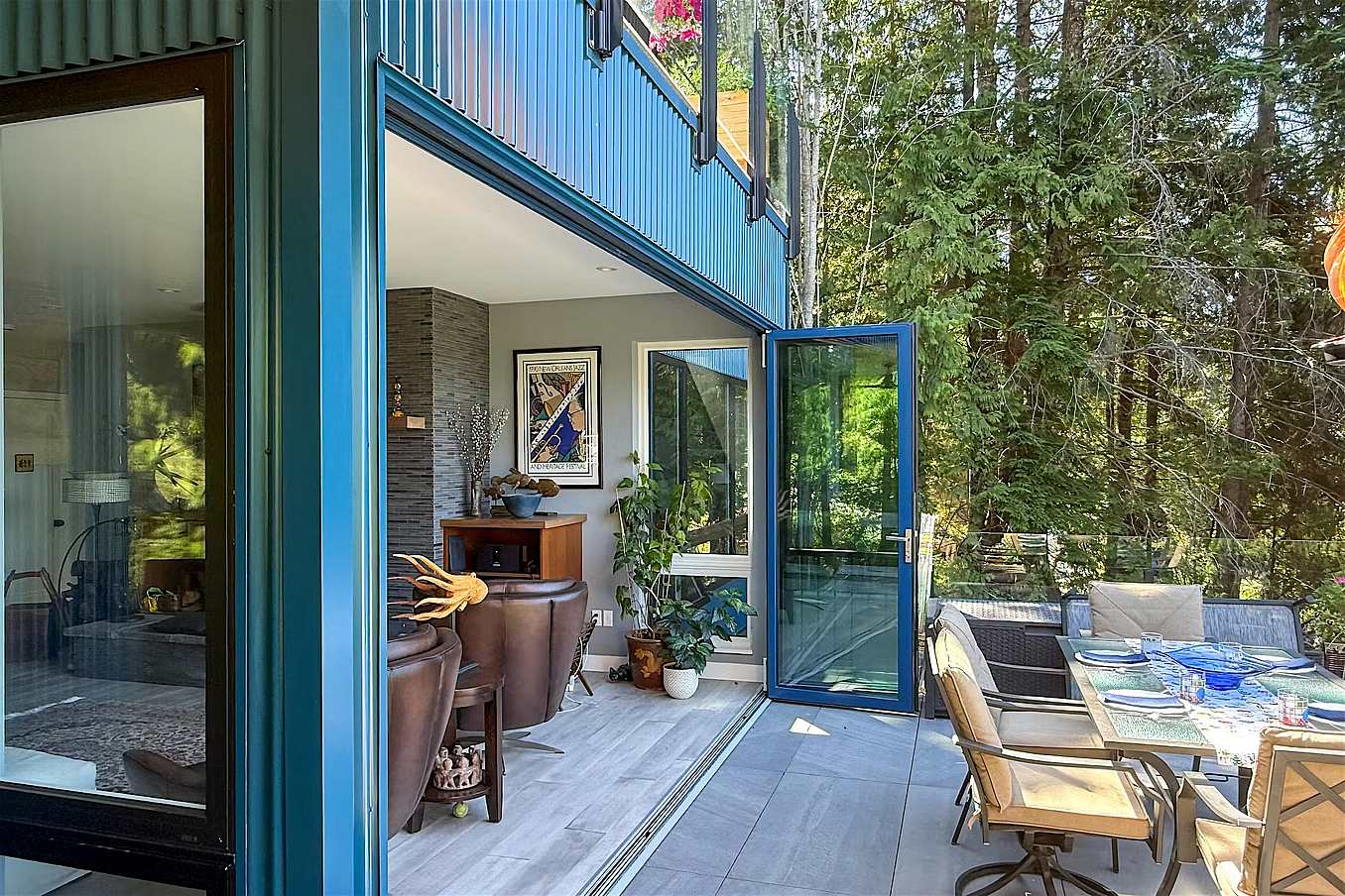 renovation with opening glass wall