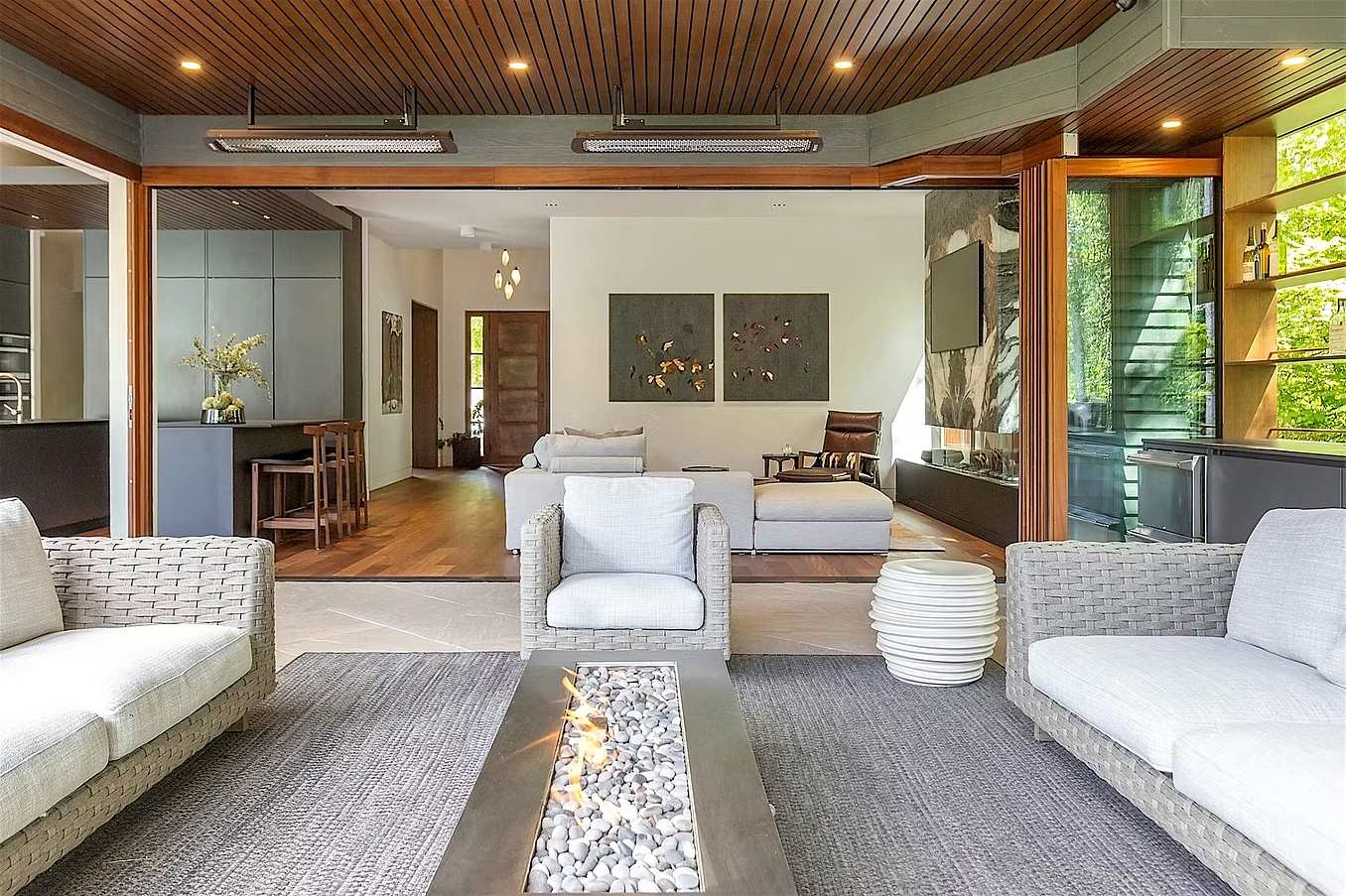 stacking opening glass wall system