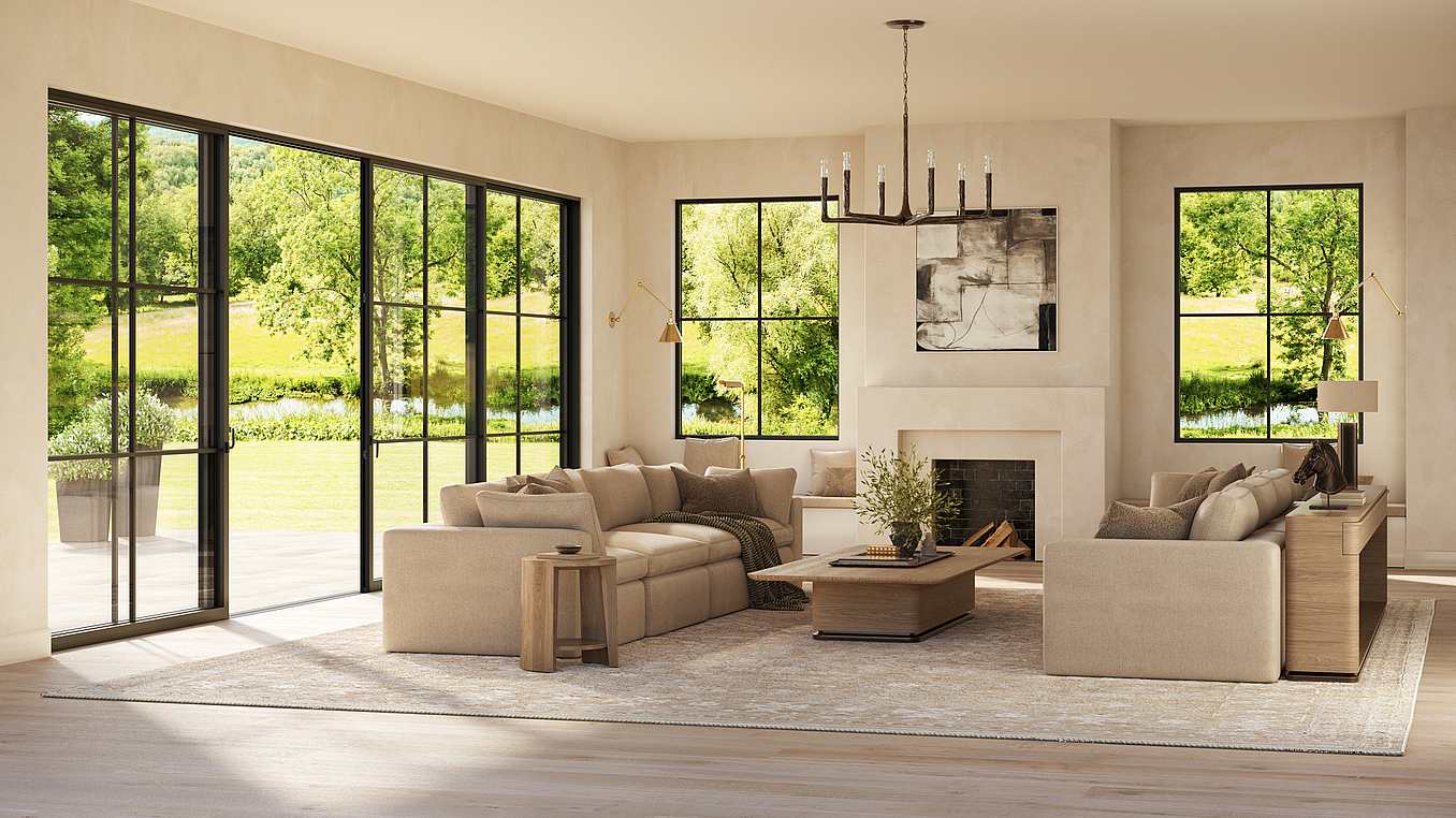 steel effect sliding glass doors with divided lites