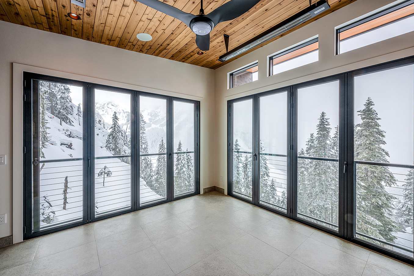 NanaWall bifold glass doors for cold weather
