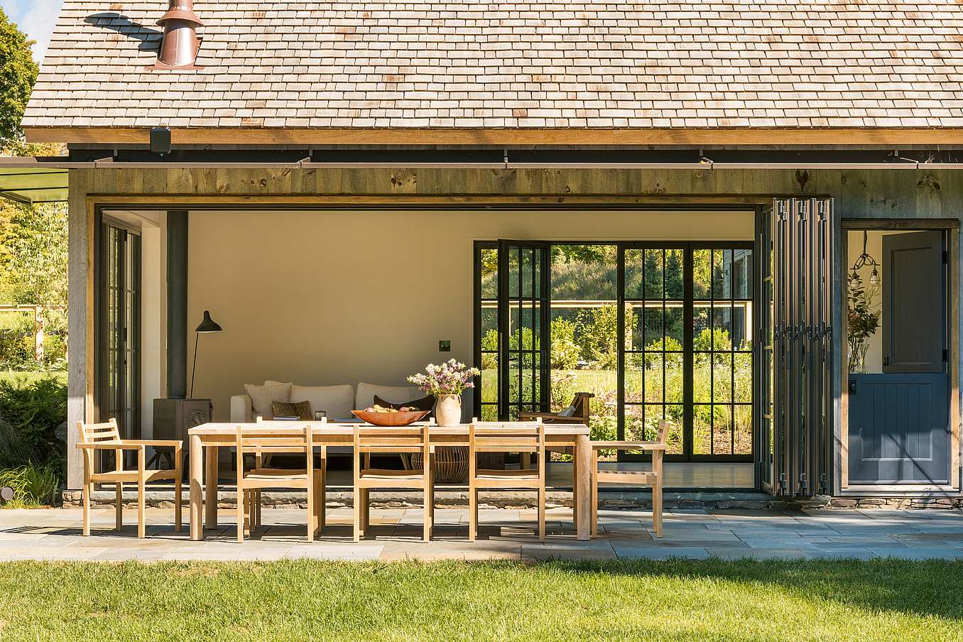 customized steel effect folding patio doors