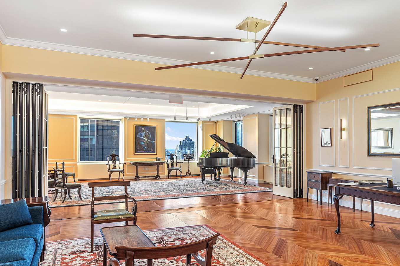 wood framed retractable glass woods for interiors