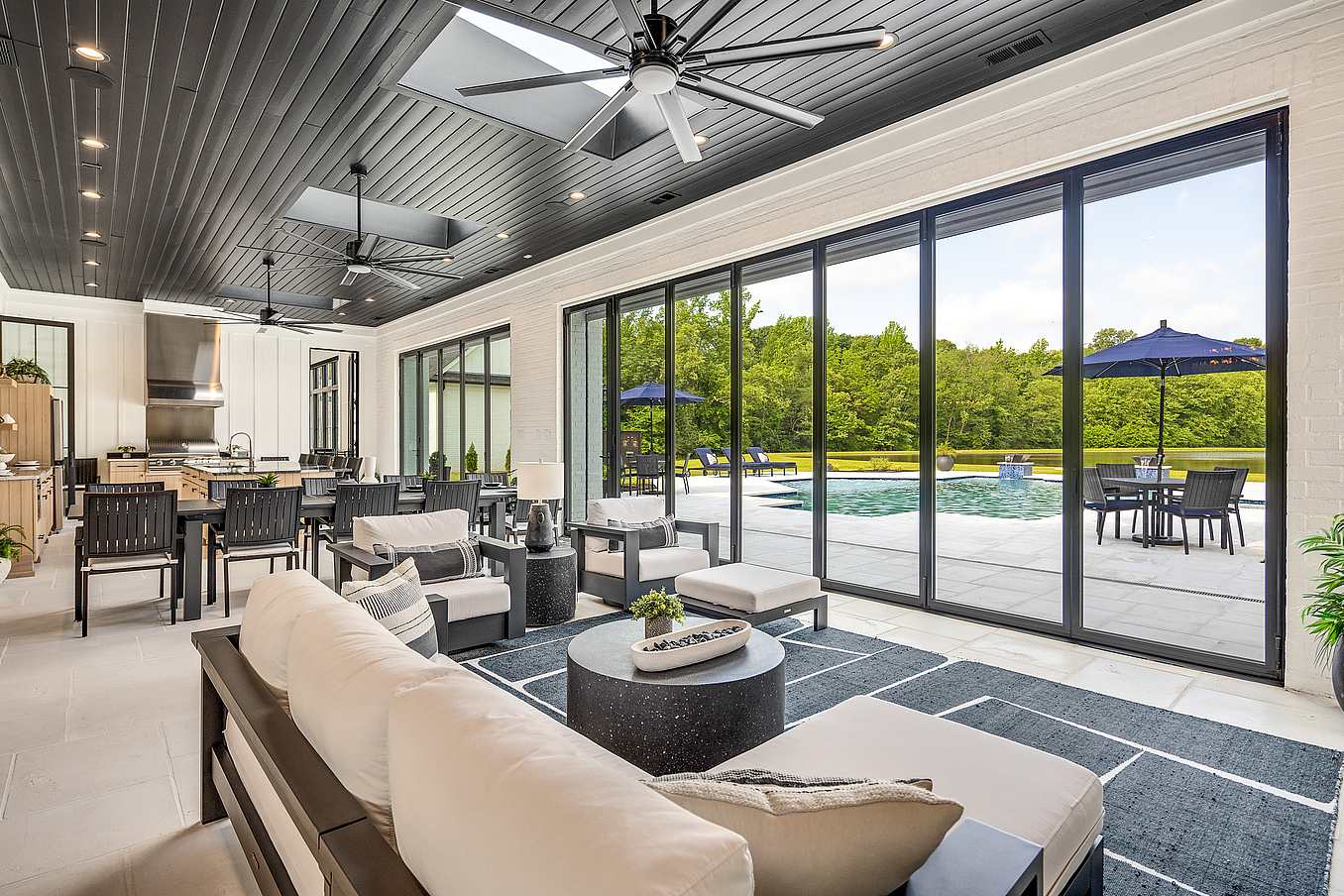 NanaWall Bifold Glass Doors in Four-Season room